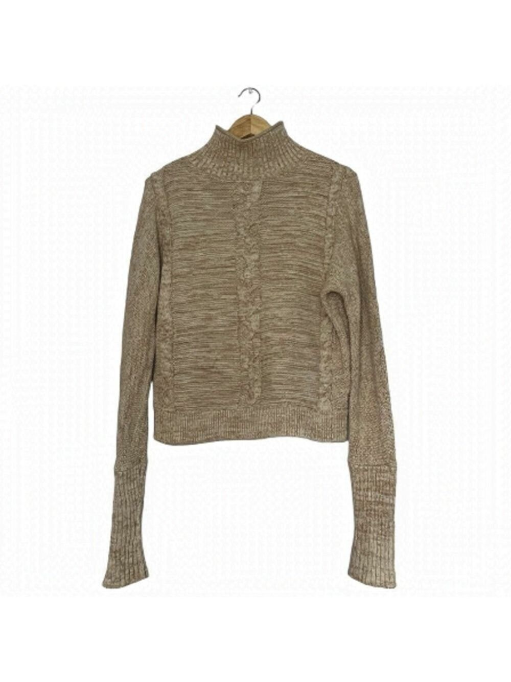 𝅺GAP Gradient Cream Turtle Neck Sweater with Chunky Cables Size S